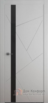 Геометрия-6 серый стекло черное купить в интернет-магазине Дом Комфорт