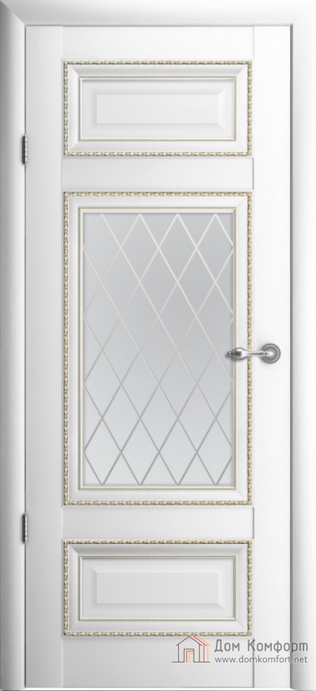 Версаль-2 белый стекло Ромб
