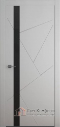 Геометрия-6 серый стекло черное купить в интернет-магазине Дом Комфорт