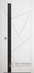 Геометрия-6 белый стекло черное купить в интернет-магазине Дом Комфорт