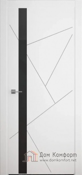 Геометрия-6 белый стекло черное купить в интернет-магазине Дом Комфорт